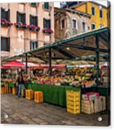 Produce Market Along The Grand Canal Acrylic Print