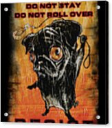 Pug Resistance Poster Acrylic Print