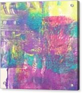 Purple Color Block Print Acrylic Print