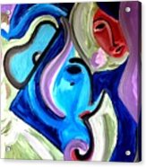 Purple-blue Jazz Faces Acrylic Print
