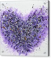 Purple Heart Acrylic Print