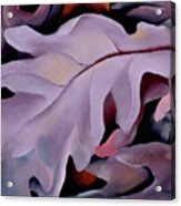 Purple Leaves - Abstract Modernist Nature Painting Acrylic Print