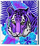Purple Tiger Jungle Safari Acrylic Print