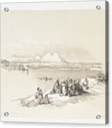 Pyramids Of Geezah, From The Nile Ca 1842 - 1849 By William Brockedon Acrylic Print