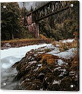 Railway Bridge In Gesause National Park Acrylic Print