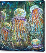 Rainbow Jellyfish Acrylic Print