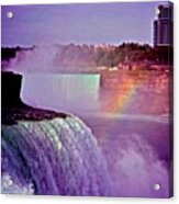 Rainbow Over The Niagara Falls Acrylic Print