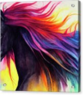 Rainbow Stallion Acrylic Print