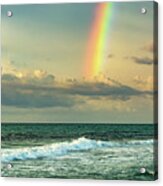 Rainbow Waves, Pensacola Beach, Florida Acrylic Print
