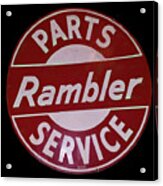 Rambler Service Vintage Sign Acrylic Print