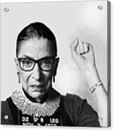 Rbg Ruth Bader Ginsburg Jane Fonda Mug Shot Acrylic Print