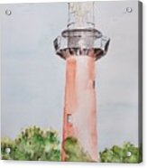 Red Lighthouse Acrylic Print