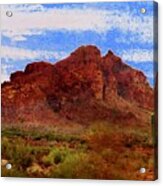 Red Mountain On The Move Acrylic Print