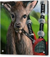 Red Stag Bagpiper Acrylic Print