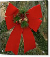 Red Velved Bow Acrylic Print