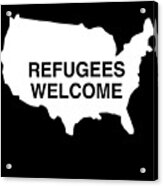 Refugees Welcome Usa Acrylic Print