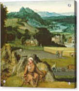 Rest On The Flight Into Egypt And The Miraculous Field Of Wheat Acrylic Print