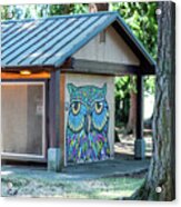 Restroom Owl In Terrace Park Acrylic Print