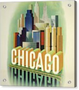 Retro Chicago Poster Acrylic Print