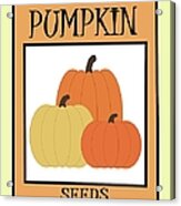 Retro Seed Packet Pumpkin Acrylic Print