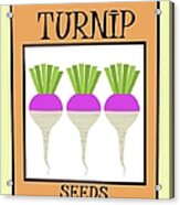 Retro Seed Packet Turnips Acrylic Print