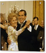 Richard And Pat Nixon Dancing At The White House - 1971 Acrylic Print