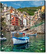 Riomaggiore Coastline, Cinque Terre, Italy Acrylic Print