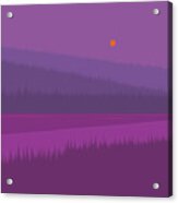 River Valley Under A Purple Sky Acrylic Print