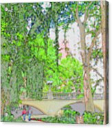 Riverwalk Sketch Acrylic Print