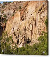 Rock Caves At Bandelier National Monument Three Acrylic Print