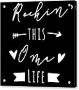 Rockin This Life Cute Oma Gift From Grandkids Print Acrylic Print