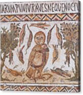 Roman Mosaics Depicting An Owl  - El Djem Archaeological Museum #1 Acrylic Print
