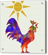 Rooster Pattern Art Acrylic Print