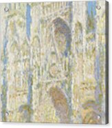 Rouen Cathedral West Facade Sunlight - Monet Acrylic Print