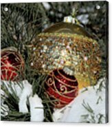 Round Holiday Ornaments Outdoors Acrylic Print