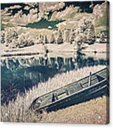Row Boat By The Lake Fx Acrylic Print