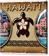 Royal Hawaiian Hotel Waikiki Beach Hawaiian Style Coffee Mug Design Acrylic Print
