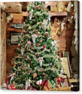 Rustic Cabin Christmas Tree Acrylic Print