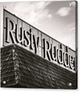 Rusty Rudder Sign Acrylic Print