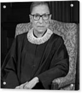 Ruth Bader Ginsburg Portrait - 2016 Acrylic Print