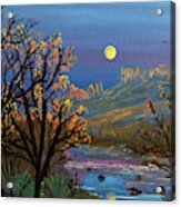 Sabino Canyon Moonrise Acrylic Print