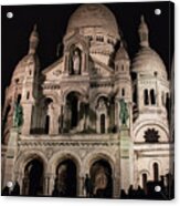 Sacre Couer At Night Acrylic Print