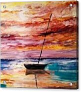 Sailboat Sunset Acrylic Print