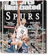 San Antonio Spurs Tim Duncan, 2003 Nba Finals Sports Illustrated Cover Acrylic Print