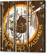 San Diego Padres Vintage Logo on Old Wall Mixed Media by Design Turnpike -  Fine Art America