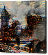 San Francisco Great Earthquake Of 1906 In Painterly Vibrant Colors 20200510v1 Acrylic Print