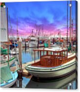 Santa Barbara Marina Boats Acrylic Print