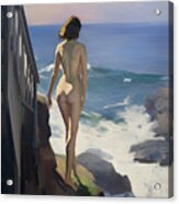 Santa Monica Nude Acrylic Print