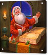 Santa's Christmas Cheer Acrylic Print