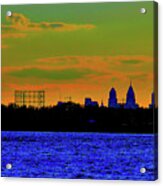Saturated Version Of The Philadelphia Skyline Acrylic Print